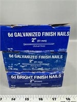 (2 1/2 boxes) 2” bright finish nails