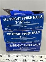 (3 boxes) 3” bright finish nails
