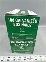 (2 mostly full boxes) 3” galvanized nails