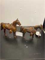 Hand crafted copper horses