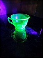 Uranium Glass Creamer Cup