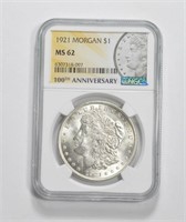 1921 Anniv Special Label Morgan Silver Dollar