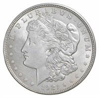 1921 AU/Unc $1 1921 Morgan US Silver Dollar Coin