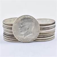 20 x 1964 Kennedy Half Dollar $10 90% Silver Coins