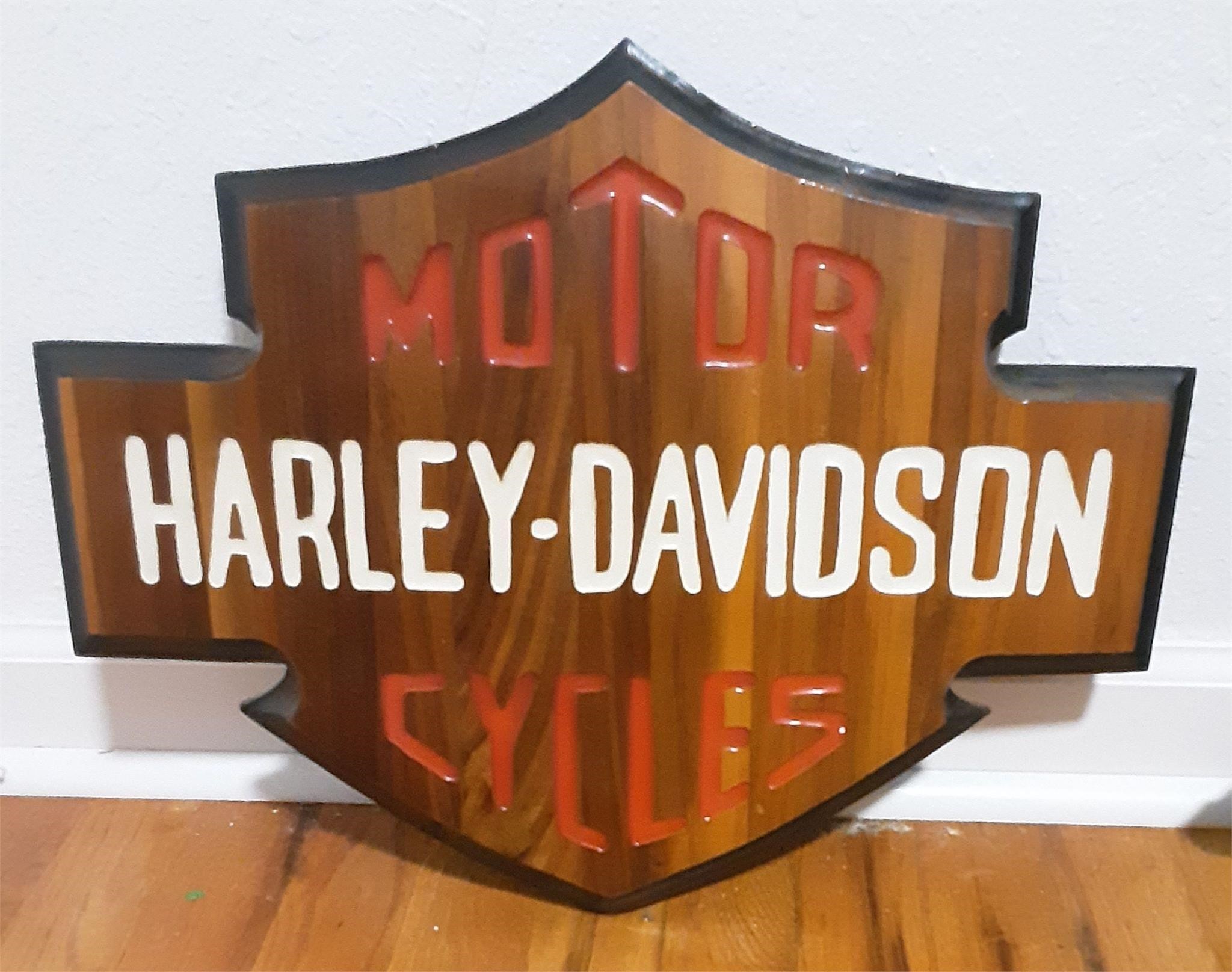 Harley davidson wooden sighn