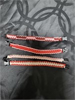 Paracord Bracelets - Pink & Red
