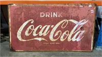 COCA COLA TIN SIGN - 140CM X 80CM