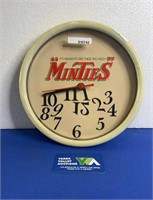 AUSTRALIAN MADE MINTYS ADVERTISING CLOCK