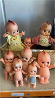 8 VINTAGE CUPIE DOLLS