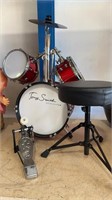 TONY SMITH CHILDS DRUM KIT COMPLETE WITH