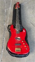 " MOON " BASS GUITAR AS NEW IN LEATHER CASE