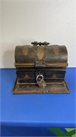PERSIAN STYLE BRONZED TRUNK FULL OF BRASS