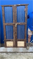 PAIR OF TEAK GARDEN GATES