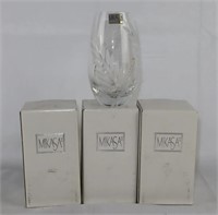 Set of 3 Mikasa Etched ROMA Vases