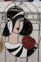 LEADED STAINED GLASS HANGING ART