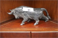 HAND CARVED MARBLE BULL