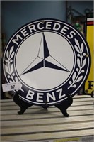 MERCEDED BENZ PORCELAIN SIGN 12"X12"