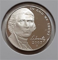 PROOF JEFFERSON NICKEL-2007-S