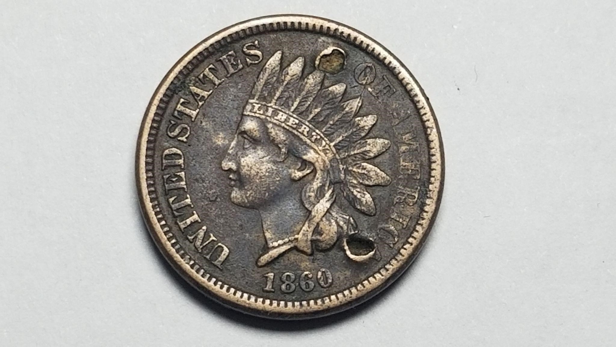 1860 Indian Head Cent Penny High Grade