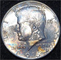 1964-D Kennedy Half Dollar - Blazing BU Toner!