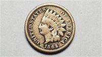 1862 Indian Head Cent Penny