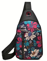 Multifunctional Chest Bag  with Sunflower print