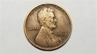 1910 S Lincoln Cent Wheat Penny Rare