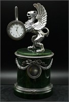 Authentic Faberge GryphonJade/SterlingMantle Clock