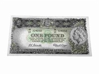 AUSTRALIAN 1961 ONE POUND COOMBS/WILSON BANKNOTE
