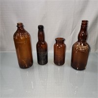 Vintage Amber Purex Bottle, Amber Milks