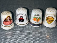 Four Vintage Ceramic Thimbles. St. Augus