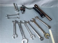 Mix lot tools- 8 wrenches , socket, socket