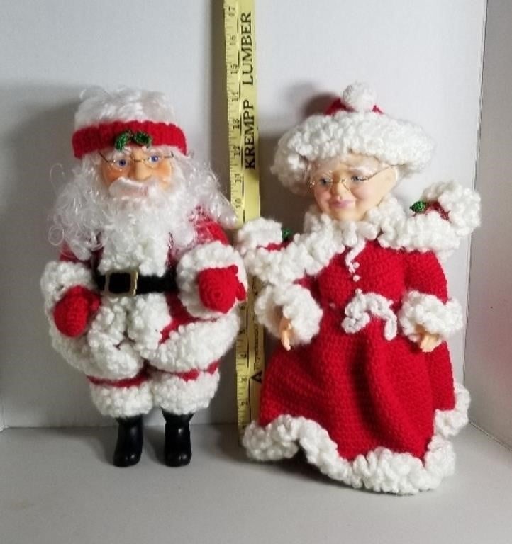 Vintage Mr & Mrs. Santa clause homemade