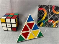 Vintage Rubiks Cube. Vintage Pyraminx By