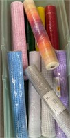 10 rolls of deco mesh ribbon various colors