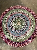 Vintage Handmade Colorful Braided Circular