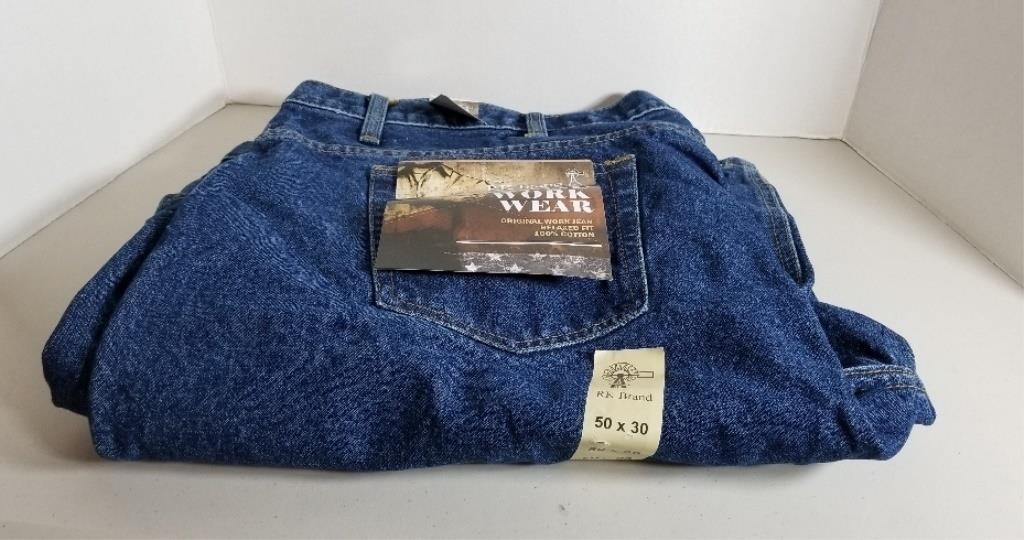 2 New Pair Rural King Denim Jeans. 50x30