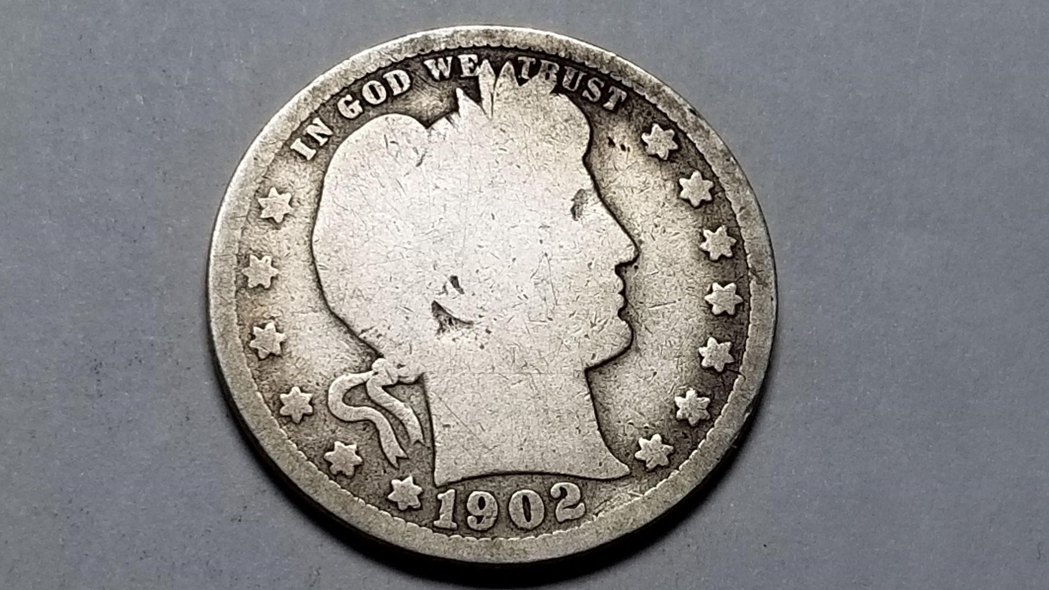 1902 S Barber Quarter Rare