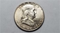 1951 S Franklin Half Dollar Uncirculated
