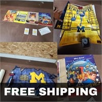 Stacks of Vintage Michigan's Sporting Posters etc