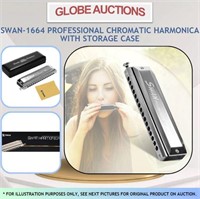 SWAN-1664 PROF. CHROMATIC HARMONICA (MSP:$116)