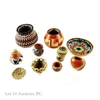 Native American Art Miniature Baskets, Pottery (9)