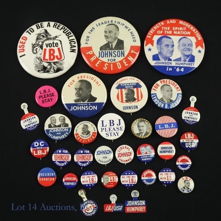 1964 Johnson-Humphrey Campaign Items (30+)