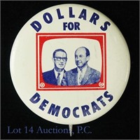 1956 Stevenson "Dollars for Democrats" Jugate