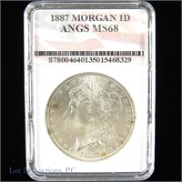 1887 Silver Morgan Dollar (ANGS MS68)