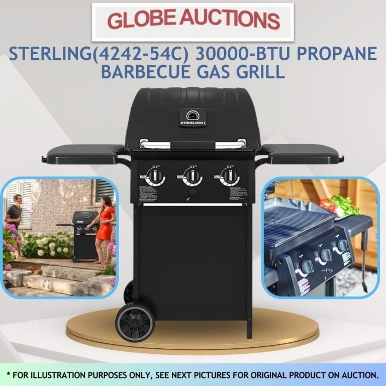 LOOKS NEW STERLING PROPANE BBQ GAS GRILL(MPS:$572)