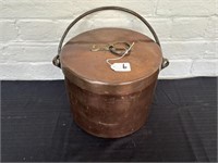 French Copper Lidded Pot