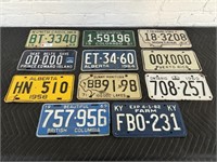 10 Assorted Number Plates