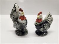 MID CENTURY JAPANESE CERAMIC ROOSTER S&P SHAKERS