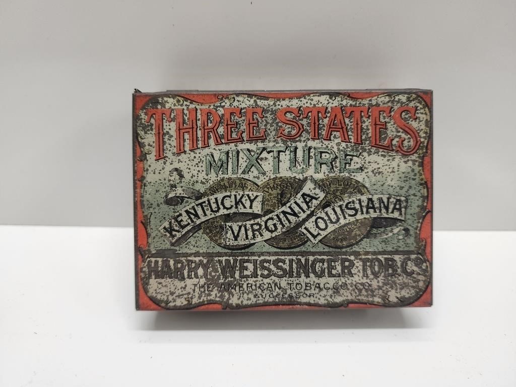 ANTIQUE HARRY WIESSINGER TOBACCO TIN